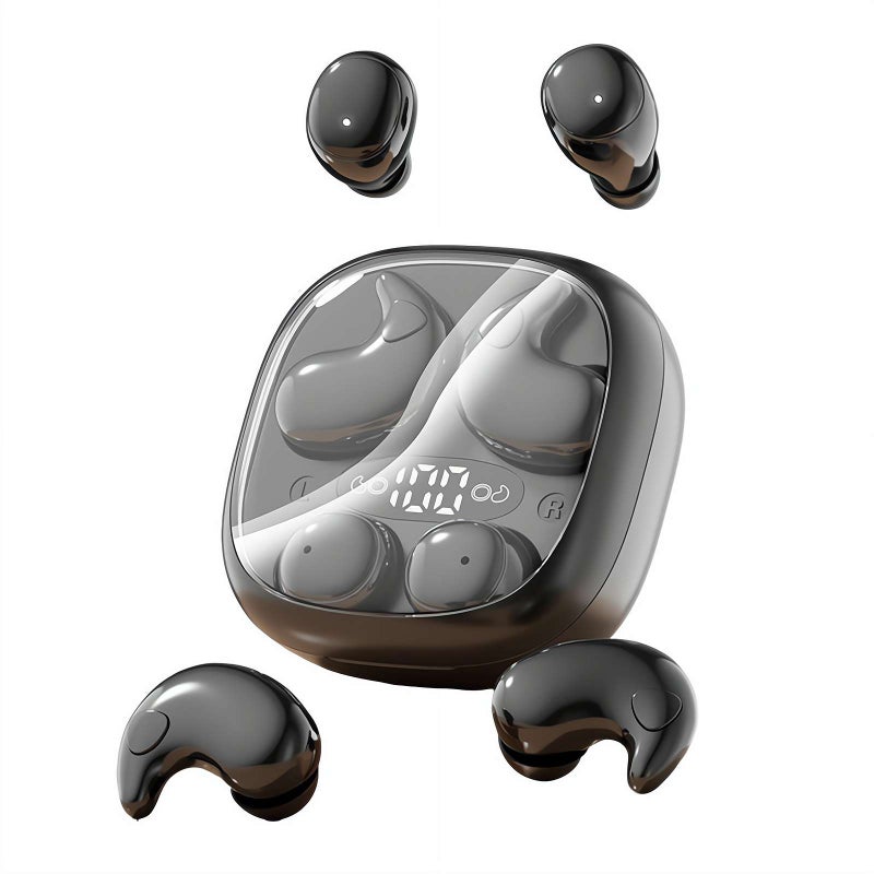 Sleep Earbuds for Sleeping,Sleep Earbuds Bluetooth 5.4 in Ear Lightweight Headphones,Smart Active Noise Cancelling Slee-p Headphones,Ultra-Comfort for Side Sleepers (black) - Image 1